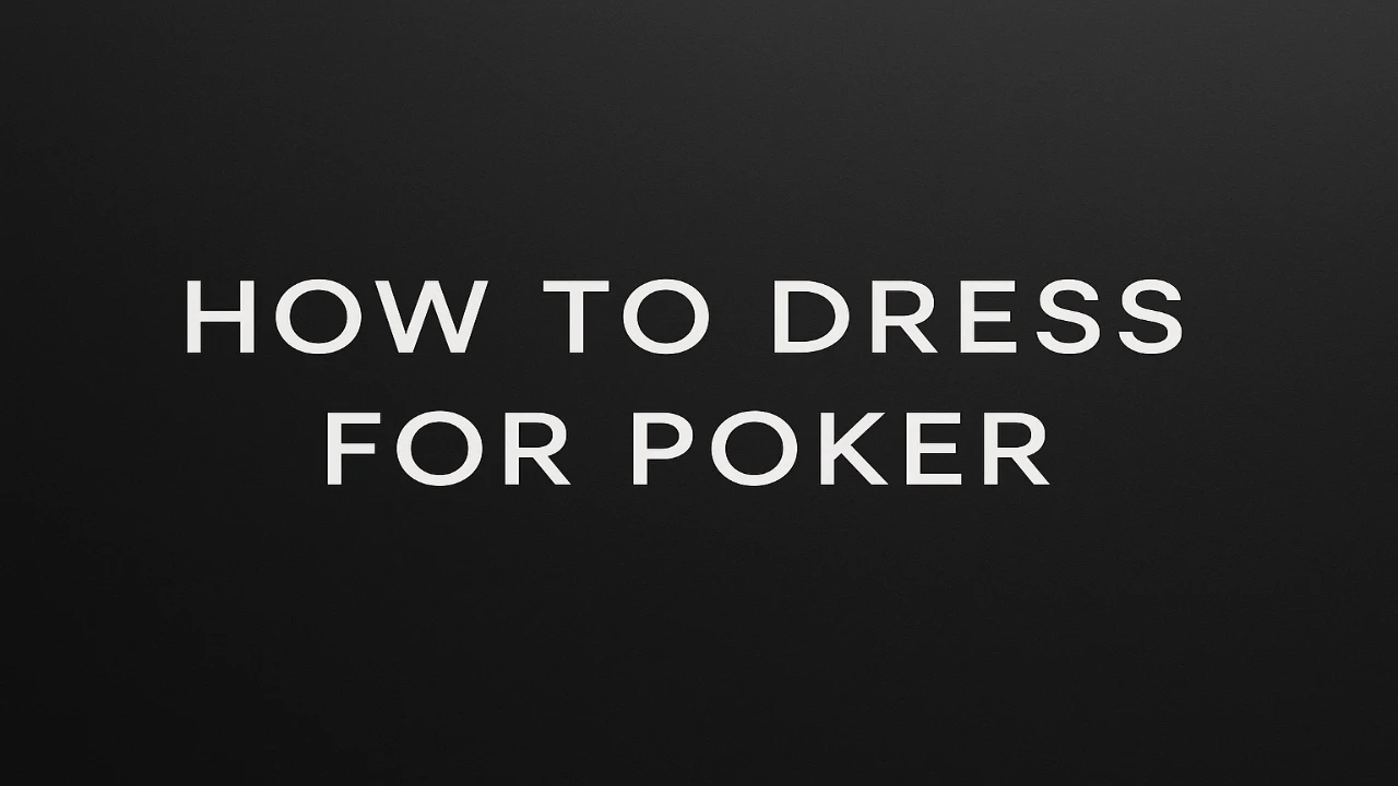 how to dress for poker banner