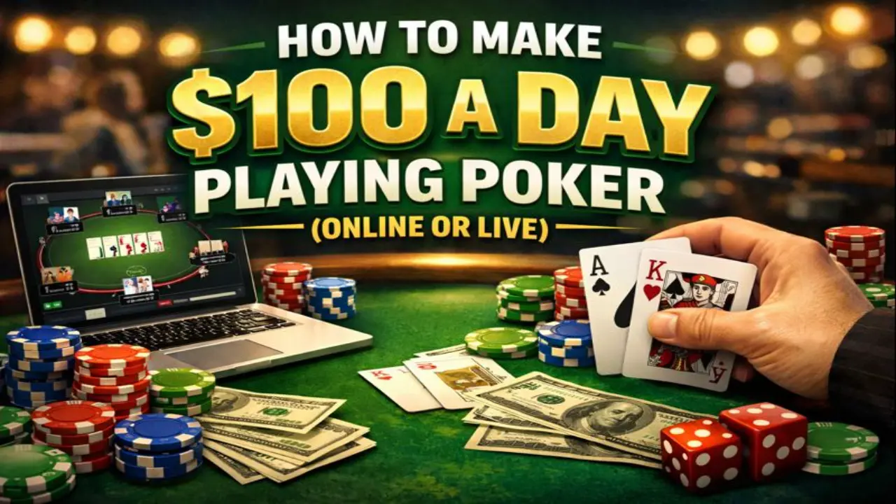 100 dollars a day playing poker
