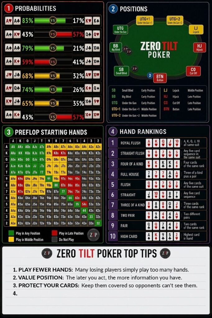 Poker Cheat Sheet - Zero Tilt Poker